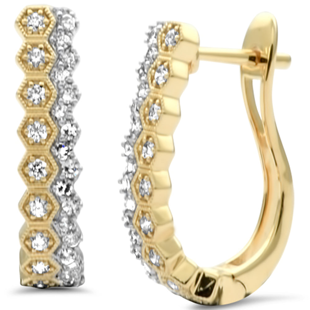 SPECIAL! .48ct G SI 14K Yellow Gold Diamond Hoop Earrings