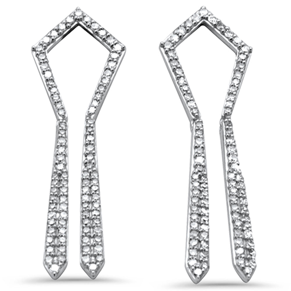 SPECIAL!.97ct G SI 14K White Gold Diamond Drop Dangle Earrings