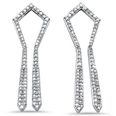 SPECIAL!.97ct G SI 14K White Gold Diamond Drop Dangle Earrings