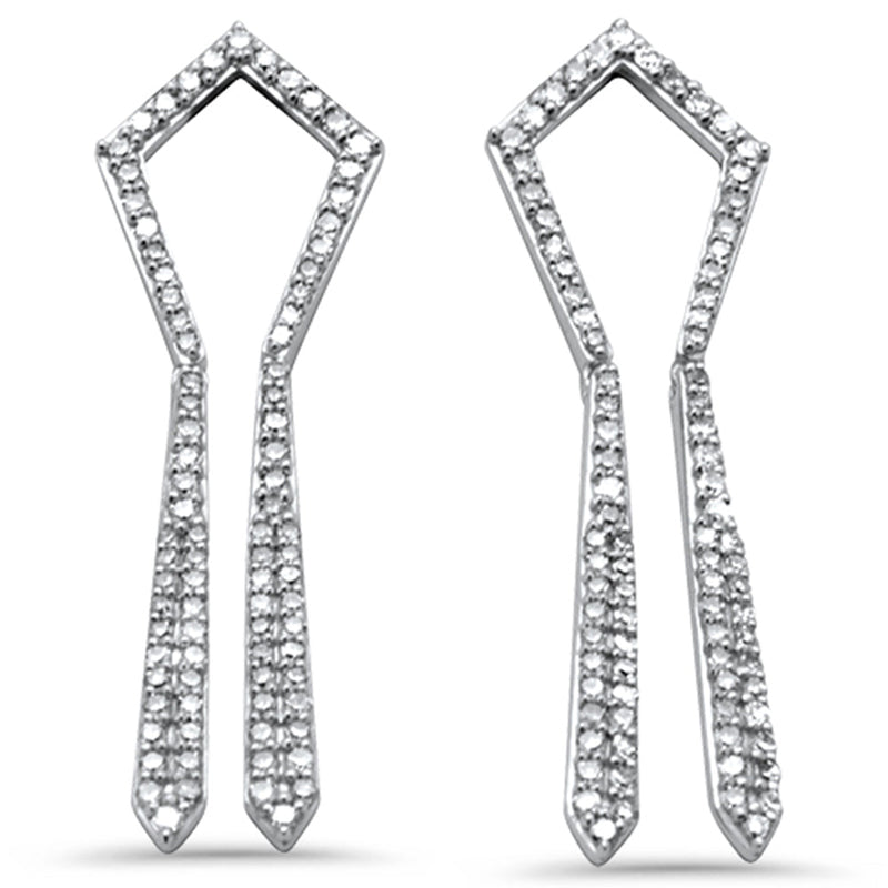 SPECIAL!.97ct G SI 14K White Gold Diamond Drop Dangle Earrings