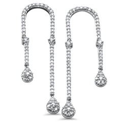 SPECIAL!.72ct G SI 14K White Gold Diamond Drop Dangle Earrings