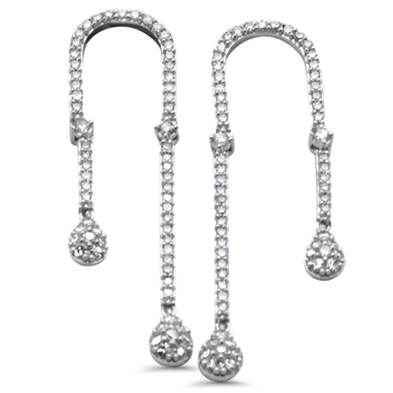 SPECIAL!.72ct G SI 14K White Gold Diamond Drop Dangle Earrings