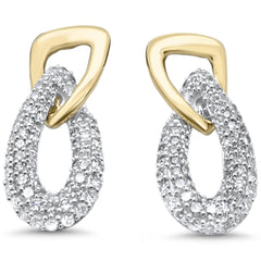 SPECIAL!.49ct G SI 14K Two ToneDiamond Drop Dangle Earrings