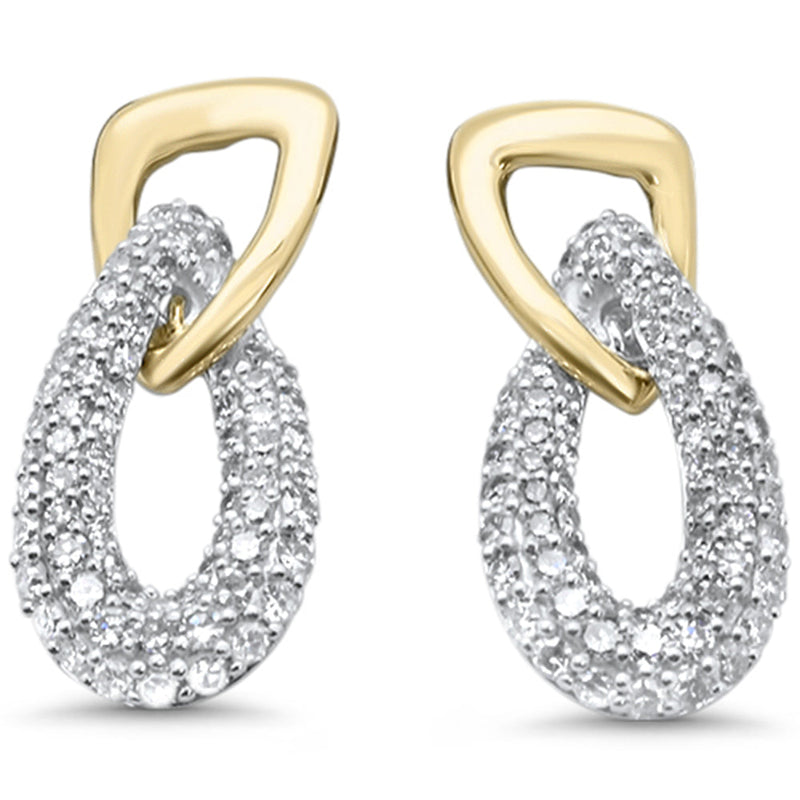 SPECIAL!.49ct G SI 14K Two ToneDiamond Drop Dangle Earrings