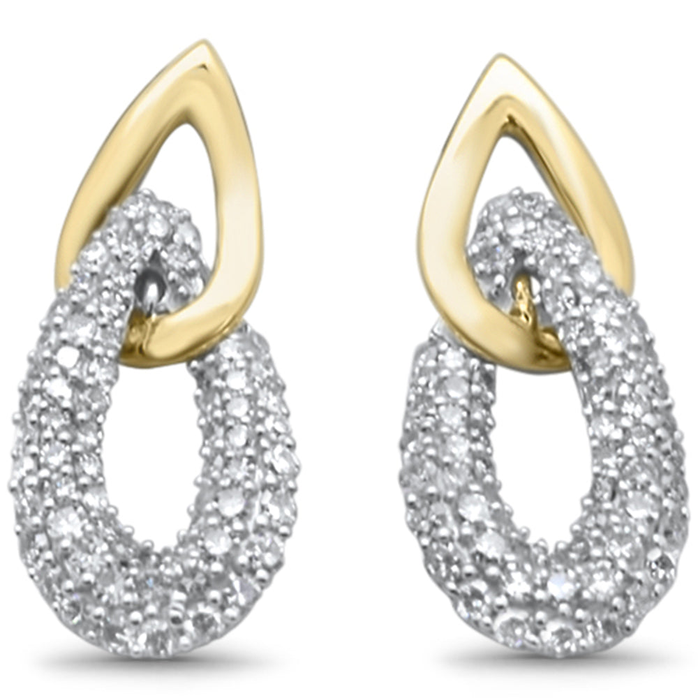 SPECIAL!.50ct G SI 14K Two ToneDiamond Drop Dangle Earrings