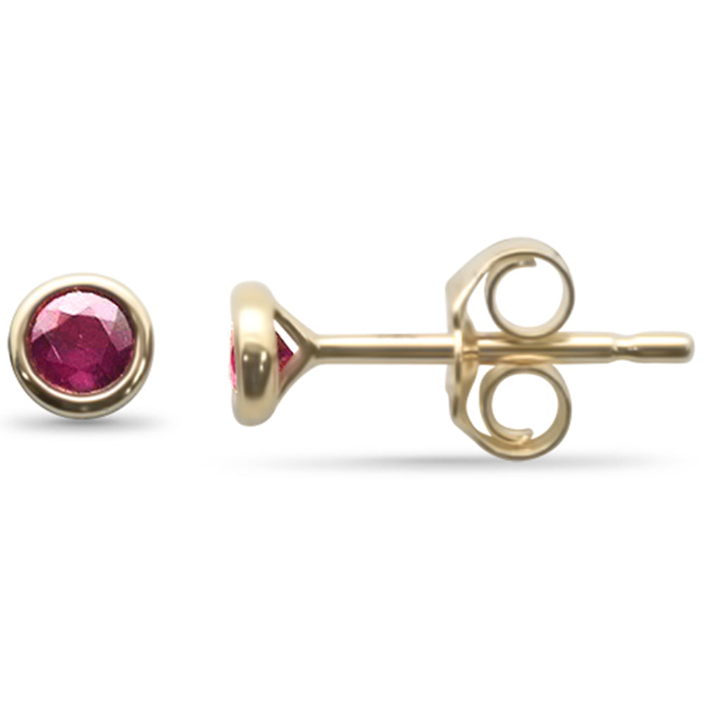 .26ct G SI 14K Yellow Gold Ruby Gemstone Earrings