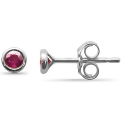 .30ct G SI 14K White Gold Ruby Gemstone Earrings