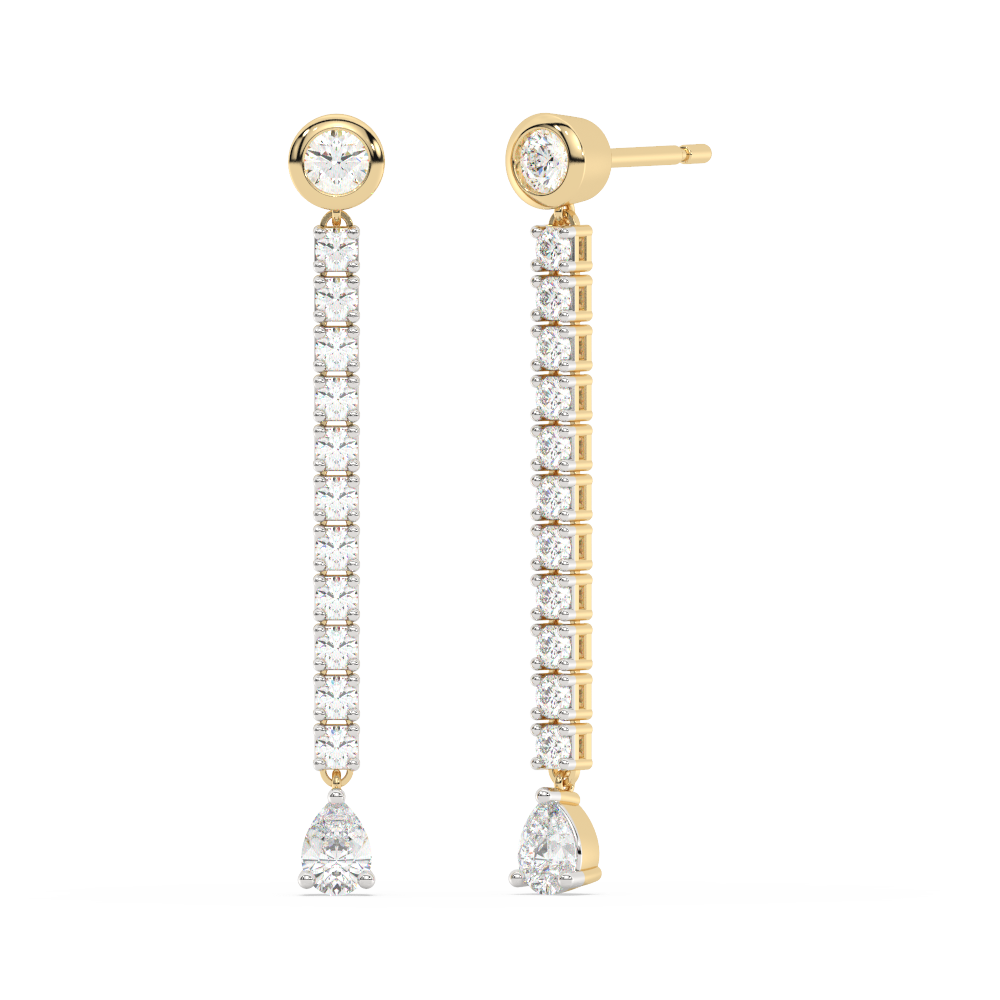 SPECIAL!1.00ct G SI 14K Yellow Gold Diamond Drop Style Earrings