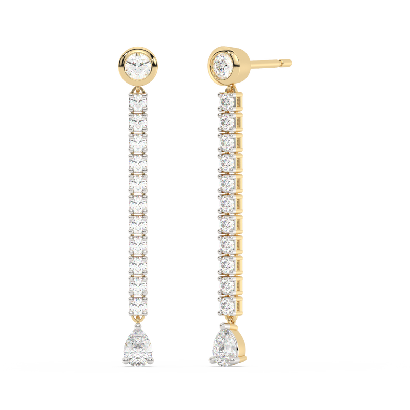 SPECIAL!1.00ct G SI 14K Yellow Gold Diamond Drop Style Earrings