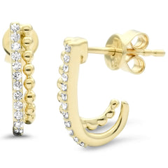 SPECIAL! .15ct G SI 14K Yellow Gold Diamond J Hoop Earrings