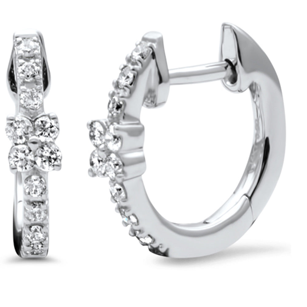 .20ct G SI 14K White Gold Diamond Hoop Earrings