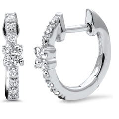 .20ct G SI 14K White Gold Diamond Hoop Earrings