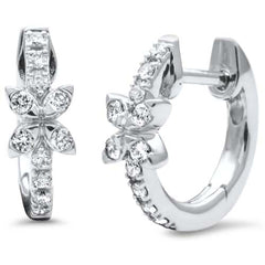 SPECIAL! .20ct G SI 14K White Gold Diamond Petite Hoop Earrings