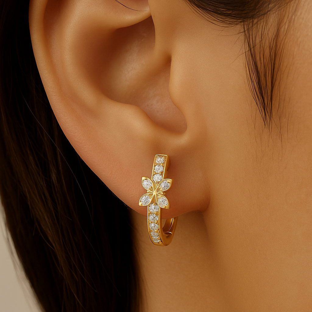 SPECIAL! .19ct G SI 14K Yellow Gold Diamond Petite Hoop Earrings