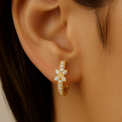 SPECIAL! .19ct G SI 14K Yellow Gold Diamond Petite Hoop Earrings