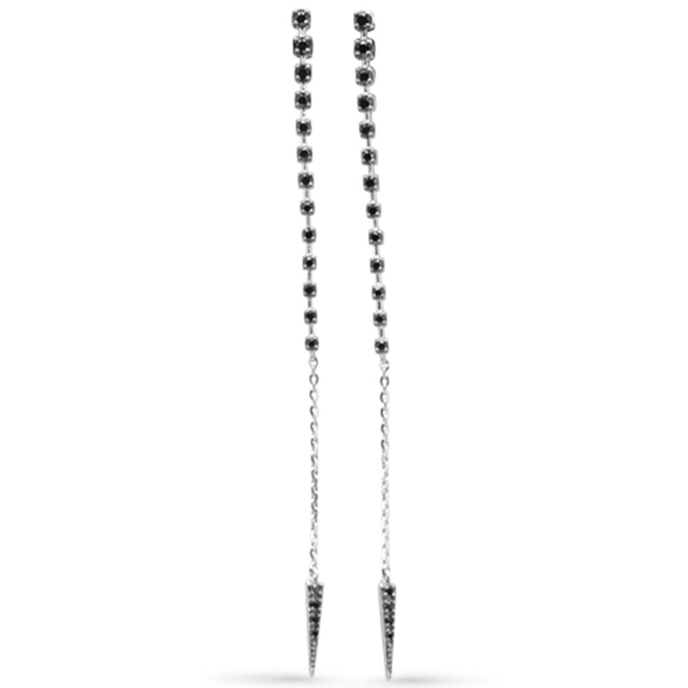 SPECIAL! .31ct G SI 14K White Gold Black Diamond Drop Earrings