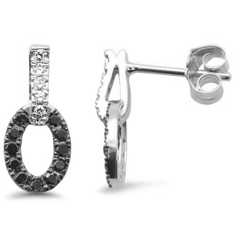 SPECIAL! .35ct G SI 14K White Gold Black & White Diamond Drop Earrings