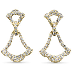SPECIAL!.53ct G SI 14K Yellow Gold Diamond Dangling Earrings