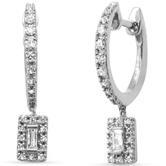 SPECIAL!.28ct G SI 14K White Gold Diamond Dangling Earrings