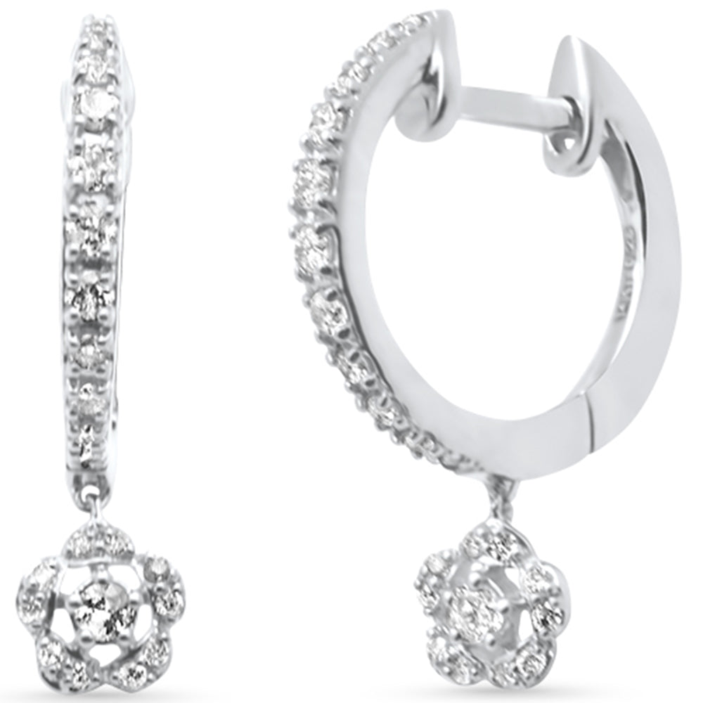 SPECIAL! .28ct G SI 14K White Gold Diamond Dangling Earrings