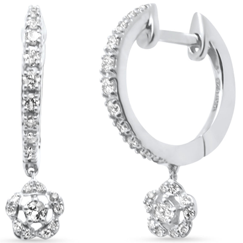 SPECIAL! .28ct G SI 14K White Gold Diamond Dangling Earrings