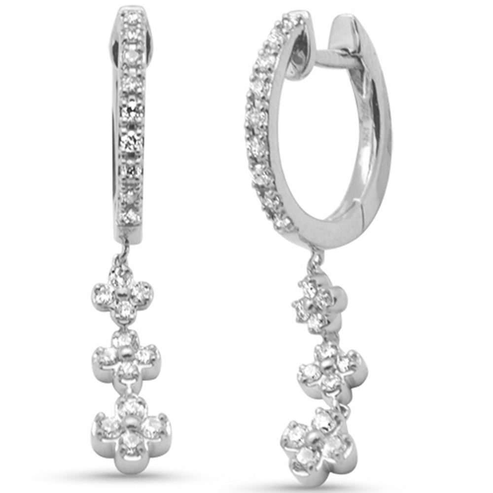 SPECIAL!.33ct G SI 14K White Gold Diamond Dangling Earrings