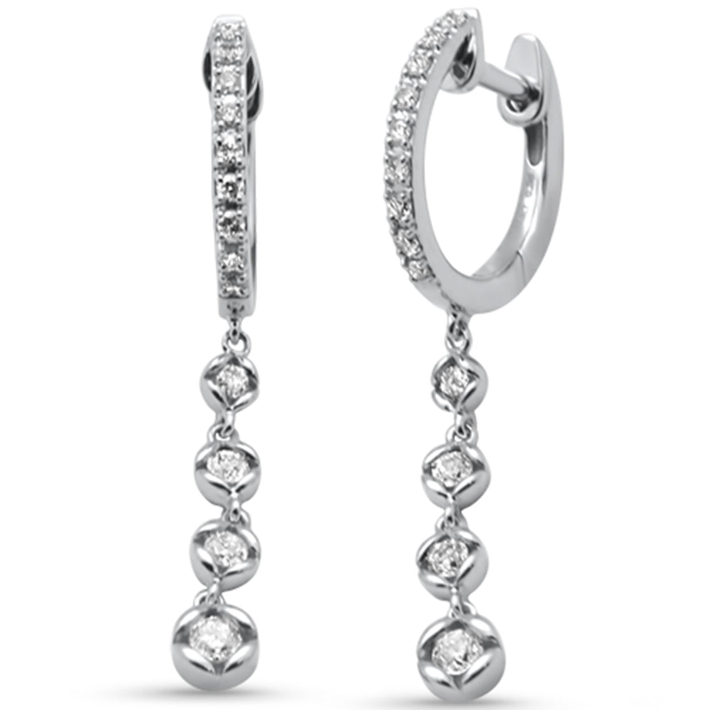 SPECIAL!.36ct G SI 14K White Gold Diamond Dangling Earrings