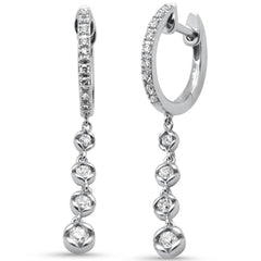 SPECIAL!.36ct G SI 14K White Gold Diamond Dangling Earrings