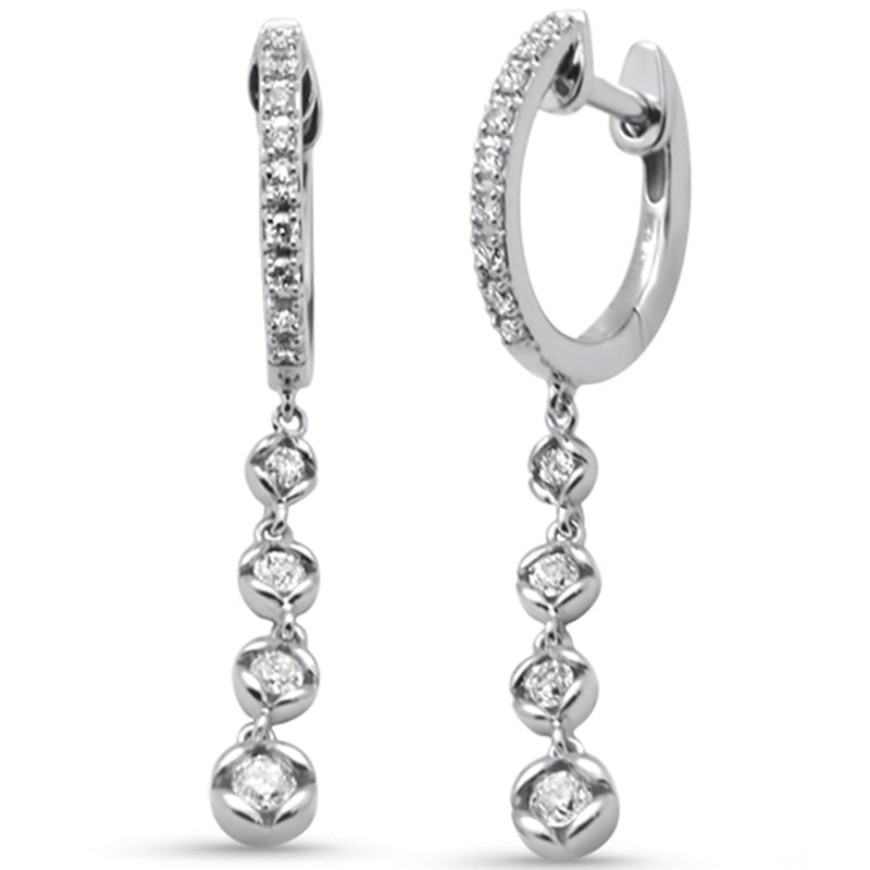 SPECIAL!.36ct G SI 14K White Gold Diamond Dangling Earrings