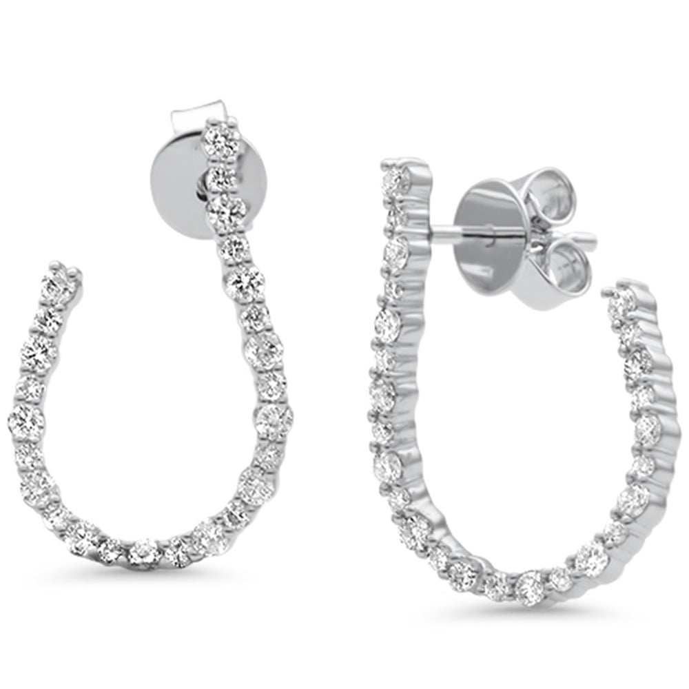 SPECIAL!.78ct G SI 14K White Gold Diamond J Style Earrings
