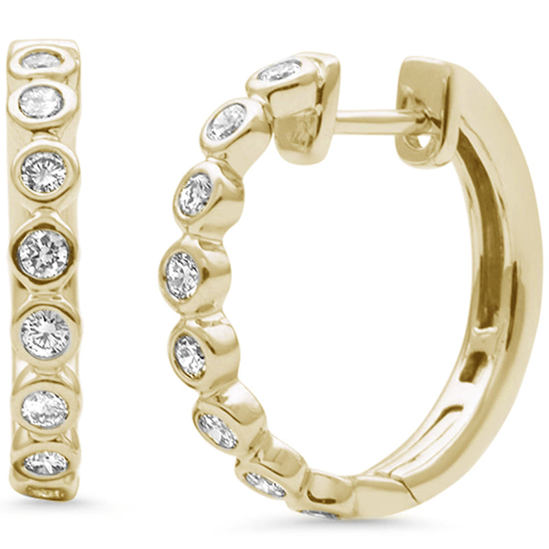 SPECIAL!.49ct G SI 14K Yellow Gold Diamond Hoop Earrings