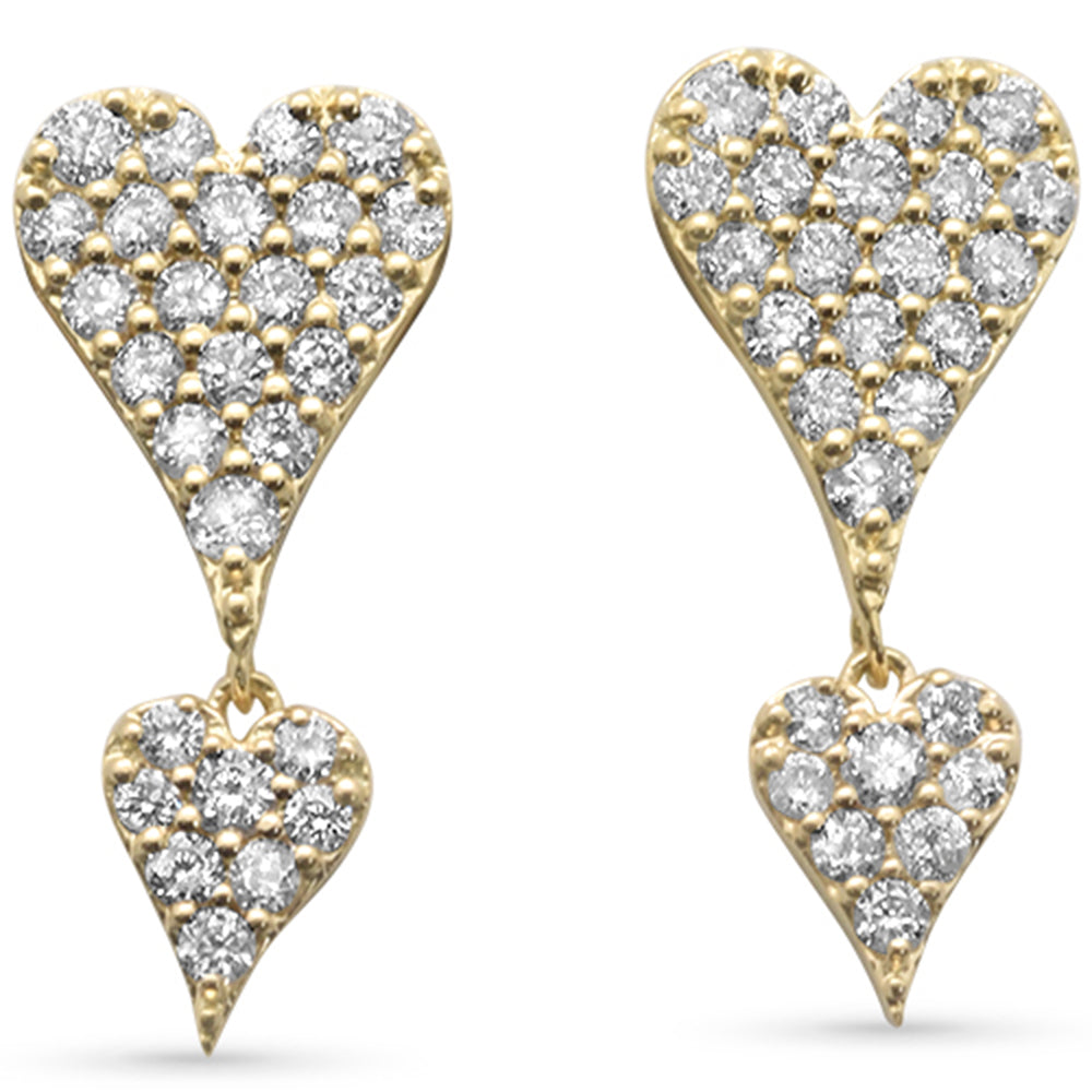 SPECIAL!.41ct G SI 14K Yellow Gold Diamond Heart Shape Earrings