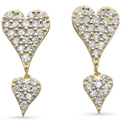 SPECIAL!.41ct G SI 14K Yellow Gold Diamond Heart Shape Earrings