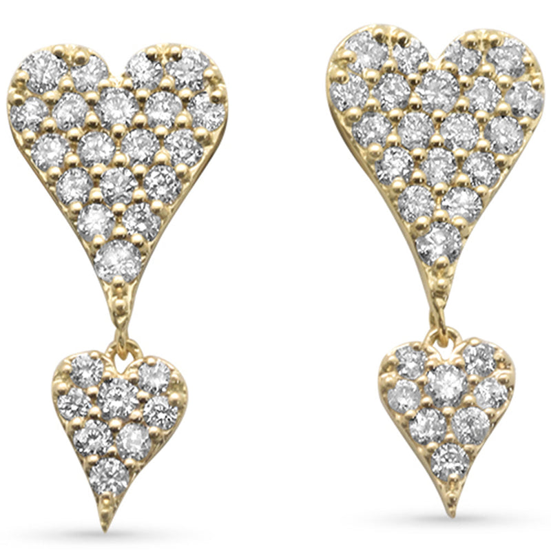 SPECIAL!.41ct G SI 14K Yellow Gold Diamond Heart Shape Earrings