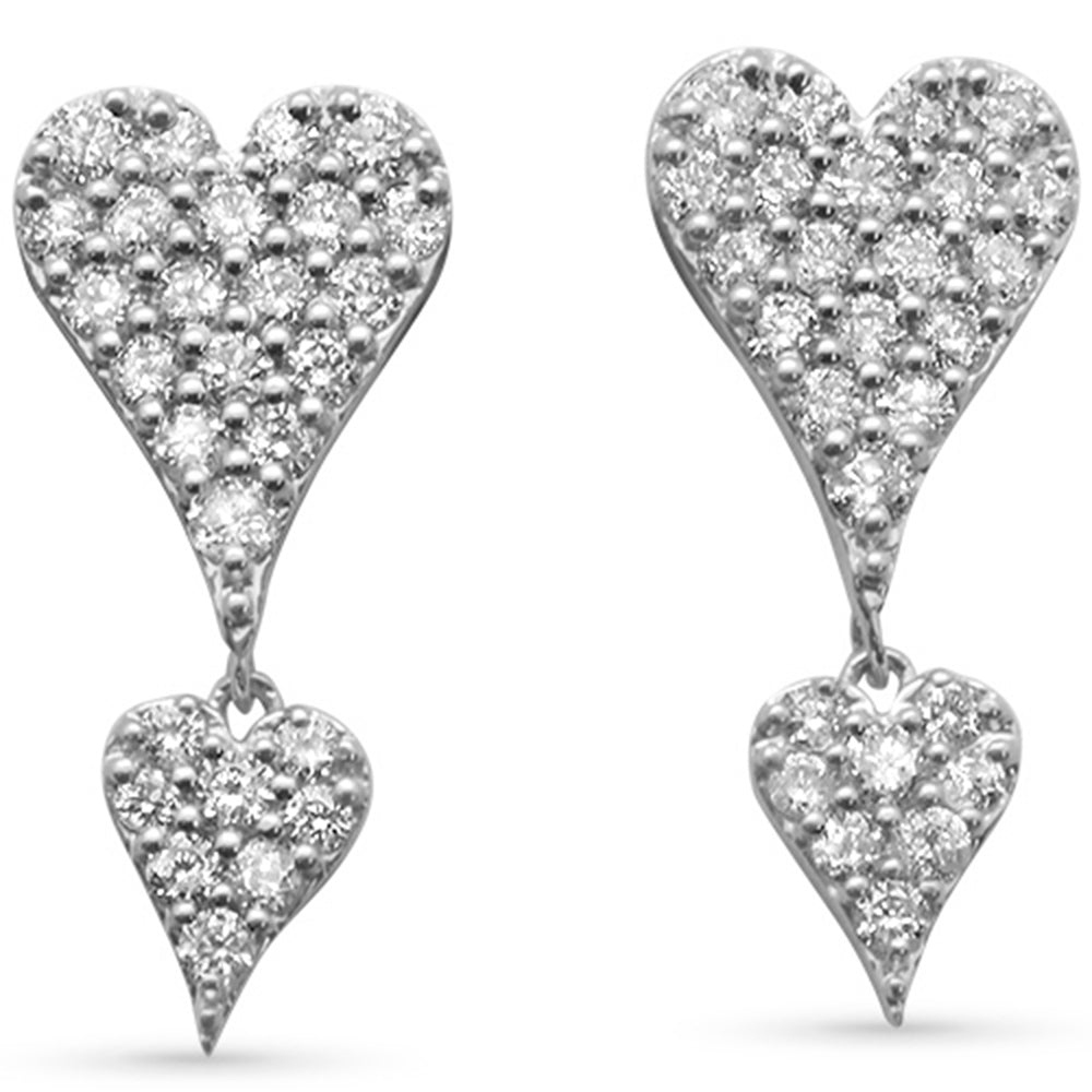 SPECIAL!.38ct G SI 14K White Gold Diamond Heart Shape Earrings
