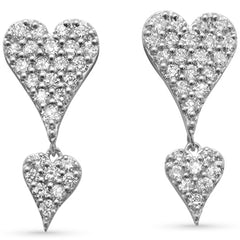 SPECIAL!.38ct G SI 14K White Gold Diamond Heart Shape Earrings