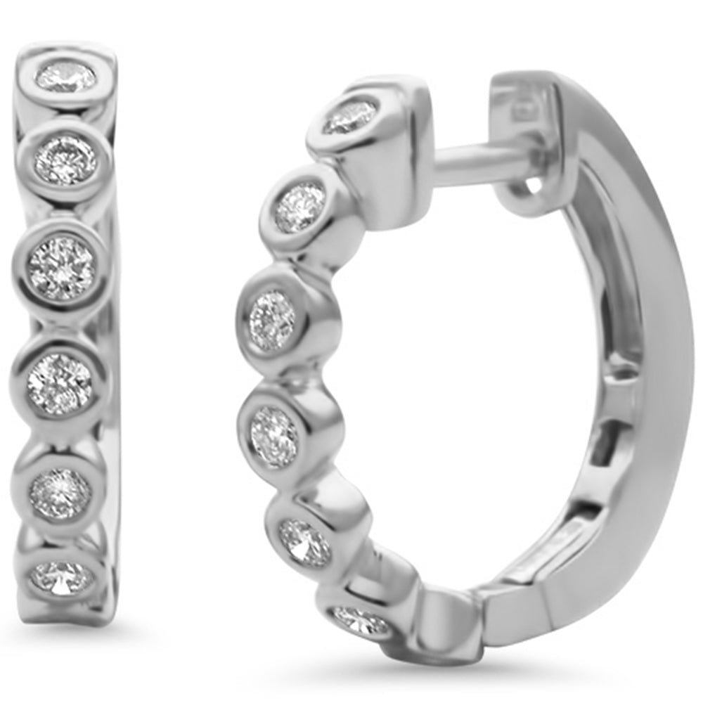 SPECIAL!.25ct G SI 14K White Gold Diamond Petite Hoop Earrings