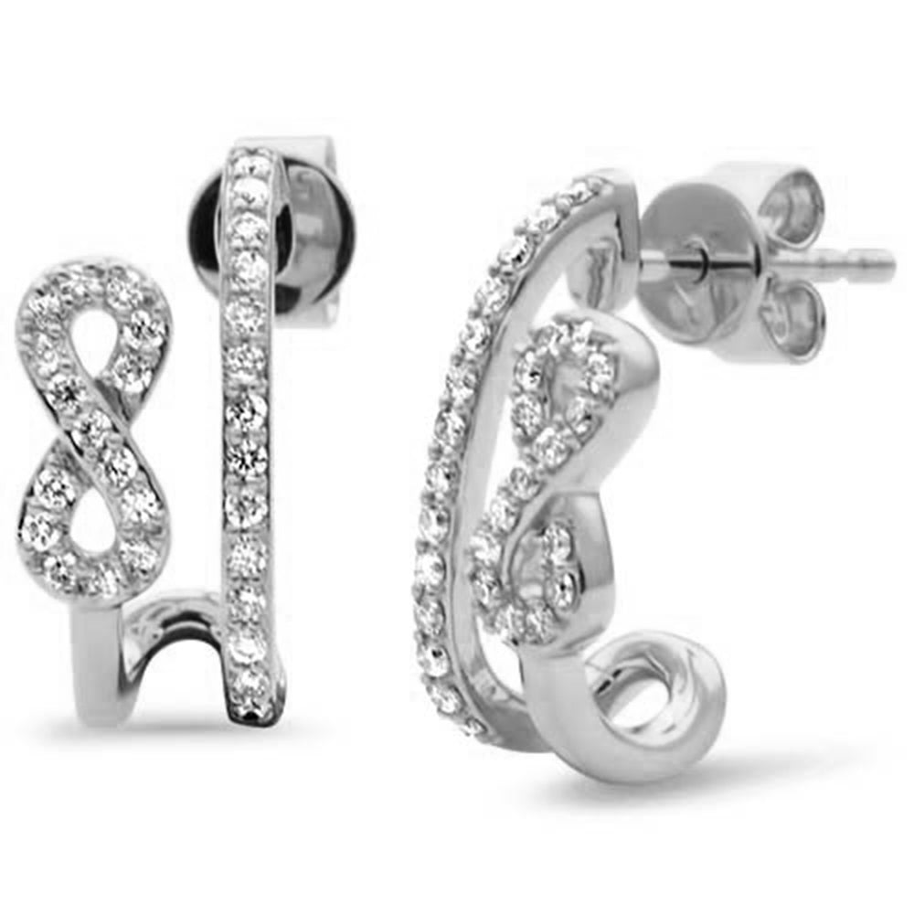 SPECIAL! .31ct G SI 14K White Gold Diamond Infinity Hoop Earrings