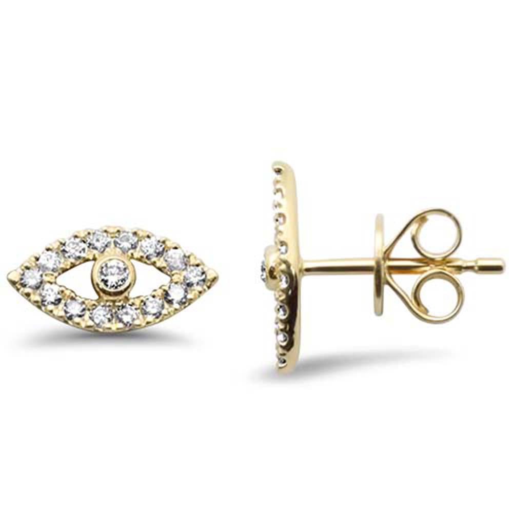 SPECIAL! .27ct G SI 14K Yellow Gold Diamond Evil Eye Earrings