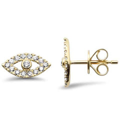 SPECIAL! .27ct G SI 14K Yellow Gold Diamond Evil Eye Earrings
