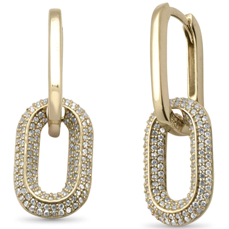 SPECIAL! .47ct G SI 14K Yellow Gold Diamond Paper Clip Earrings