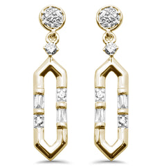 .15ct G SI 14K Yellow Gold Diamond Drop Earrings