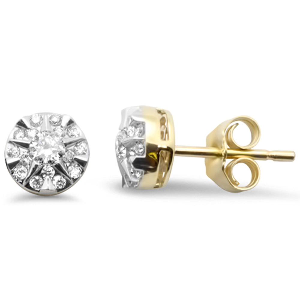 SPECIAL! .33ct G SI 14K Yellow Gold Diamond Halo Hoop Earrings
