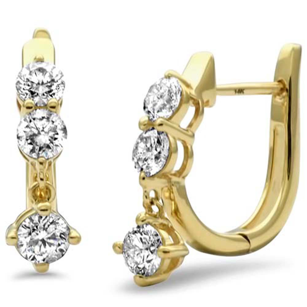SPECIAL! 1.00ct G SI 14K Yellow Gold Diamond Lever Back Earrings Lever Backings