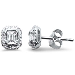 SPECIAL! .48ct G SI 14K White Gold Diamond & Emerald Earrings