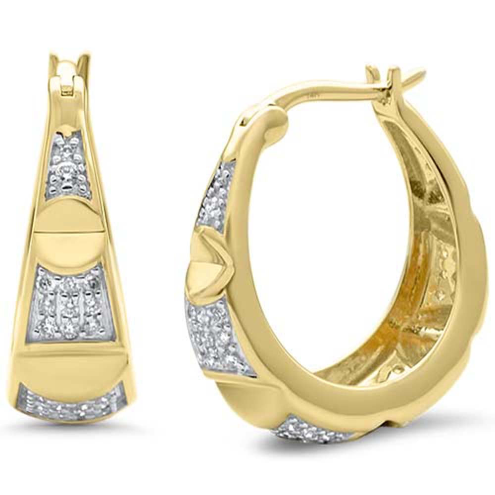 SPECIAL! .50ct G SI 14K Yellow Gold Diamond Elegant Hoop Earrings