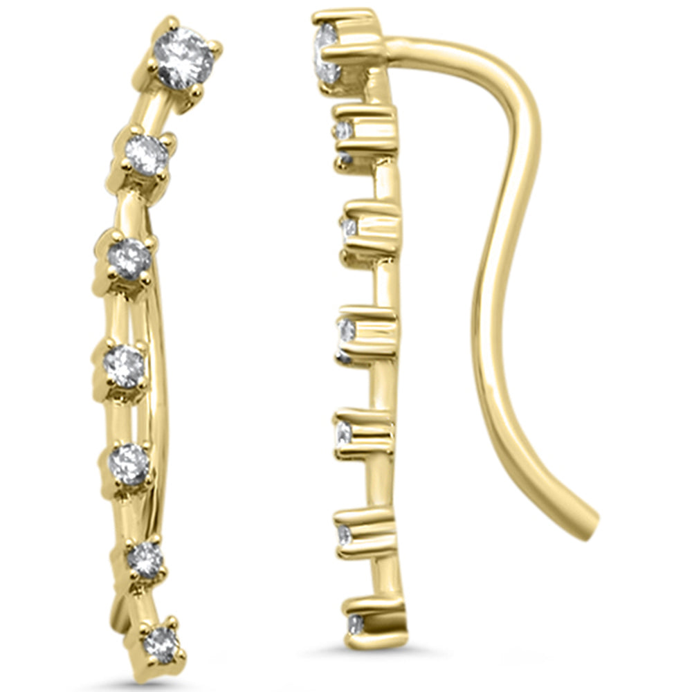 SPECIAL! .33ct G SI 14K Yellow Gold Diamond Fish Hook Drop Earrings