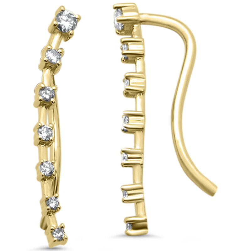 SPECIAL! .33ct G SI 14K Yellow Gold Diamond Fish Hook Drop Earrings