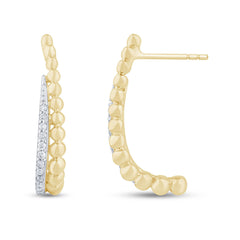 SPECIAL! .13ct G SI 14K Yellow Gold Diamond Beaded Earrings