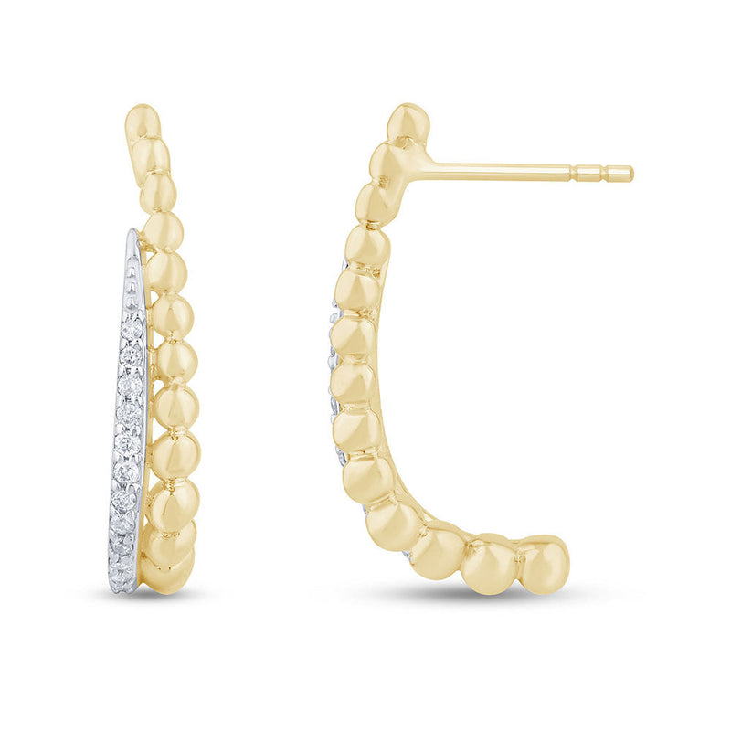 SPECIAL! .13ct G SI 14K Yellow Gold Diamond Beaded Earrings